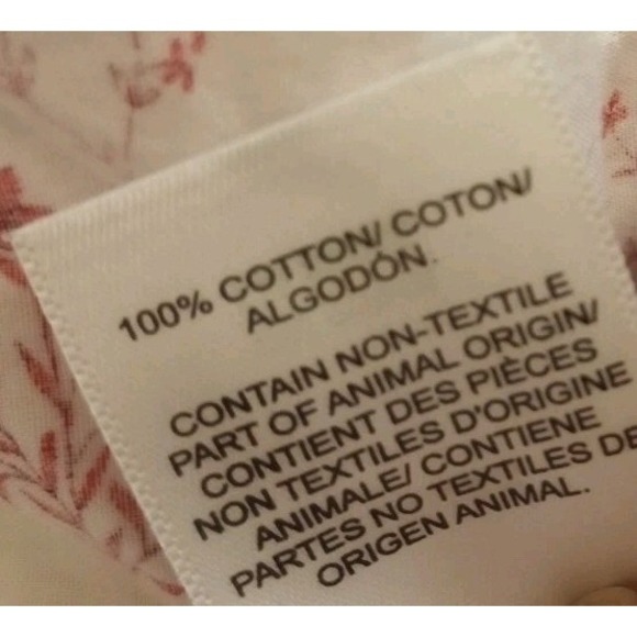 Lucky Brand Floral Printed Peasant Top Red White Cottagecore 100% Cotton Size XL - Picture 4 of 5